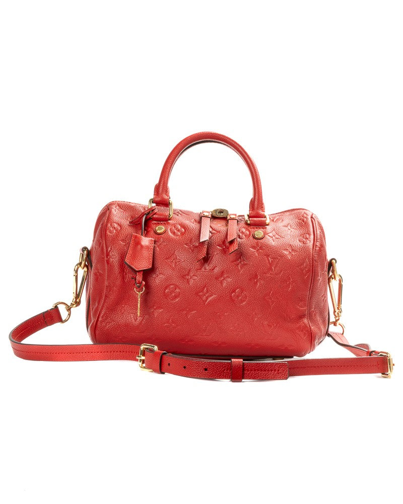 Louis Vuitton Speedy 25 Bandouliere With Embossed Leather Design