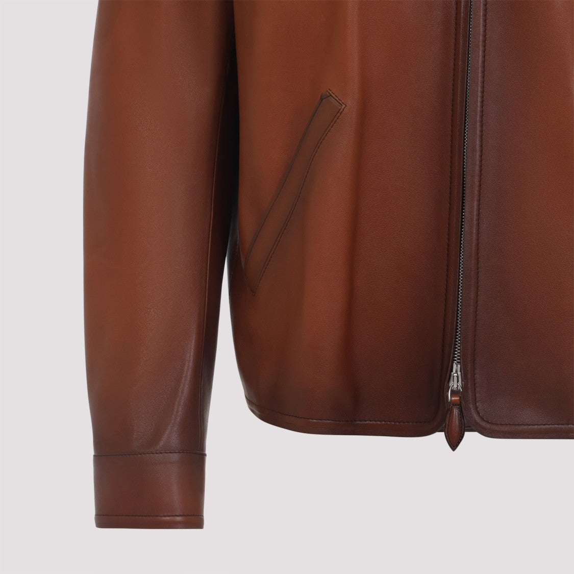 Berluti Tailored Brown Leather Jacket