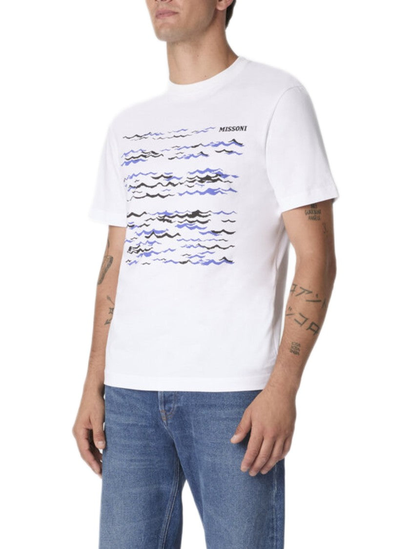 Missoni Missoni Wave Print Cotton T-Shirt