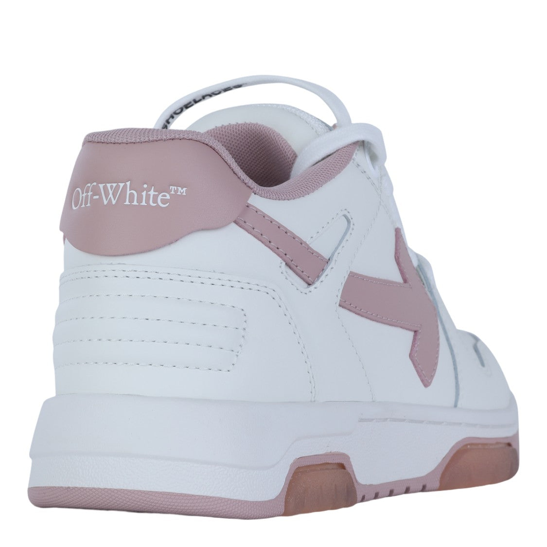 Off-White Chunky White Sneakers With Pink Accents