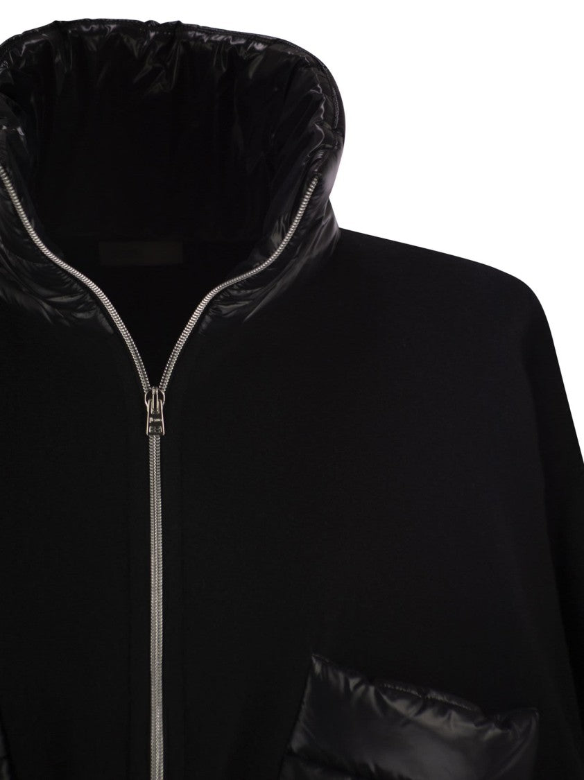 Herno Resort Poncho In Wool And Cashemre