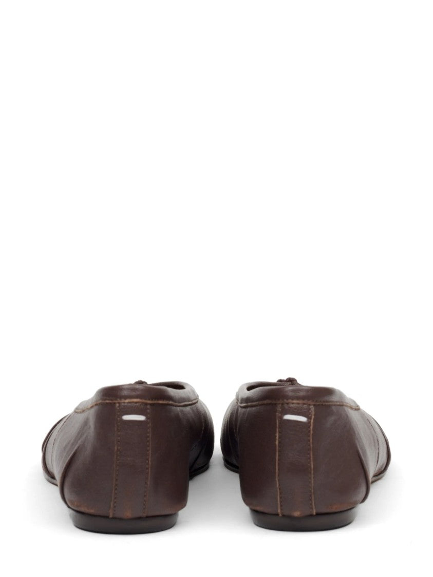 Maison Margiela Dark Brown Split-Toe Leather Flats
