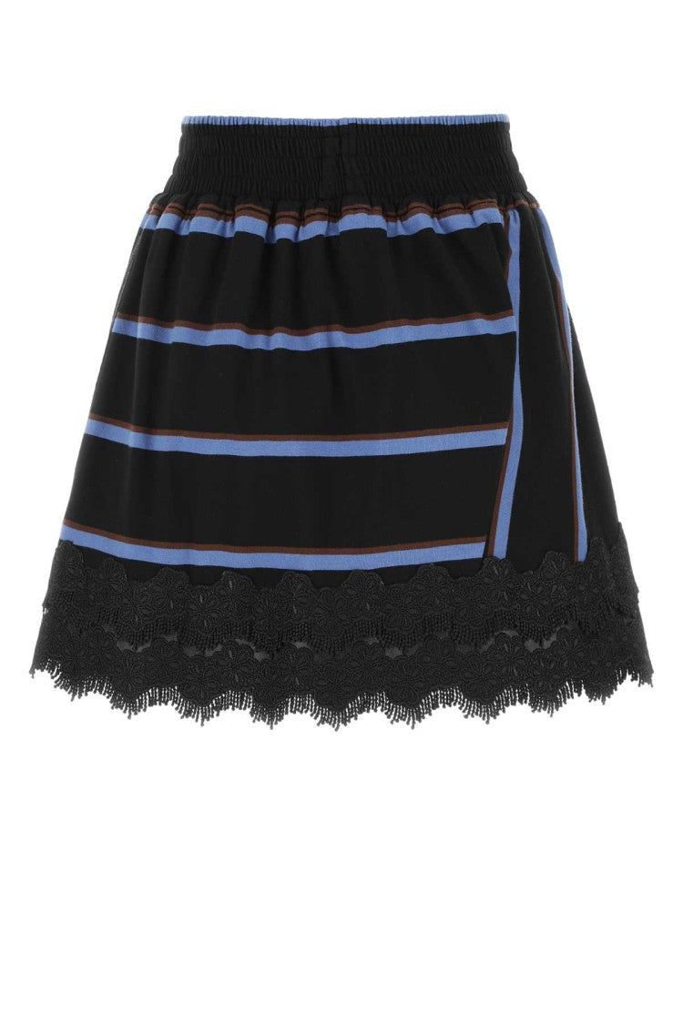 Koche Embroidered Cotton Mini Skirt
