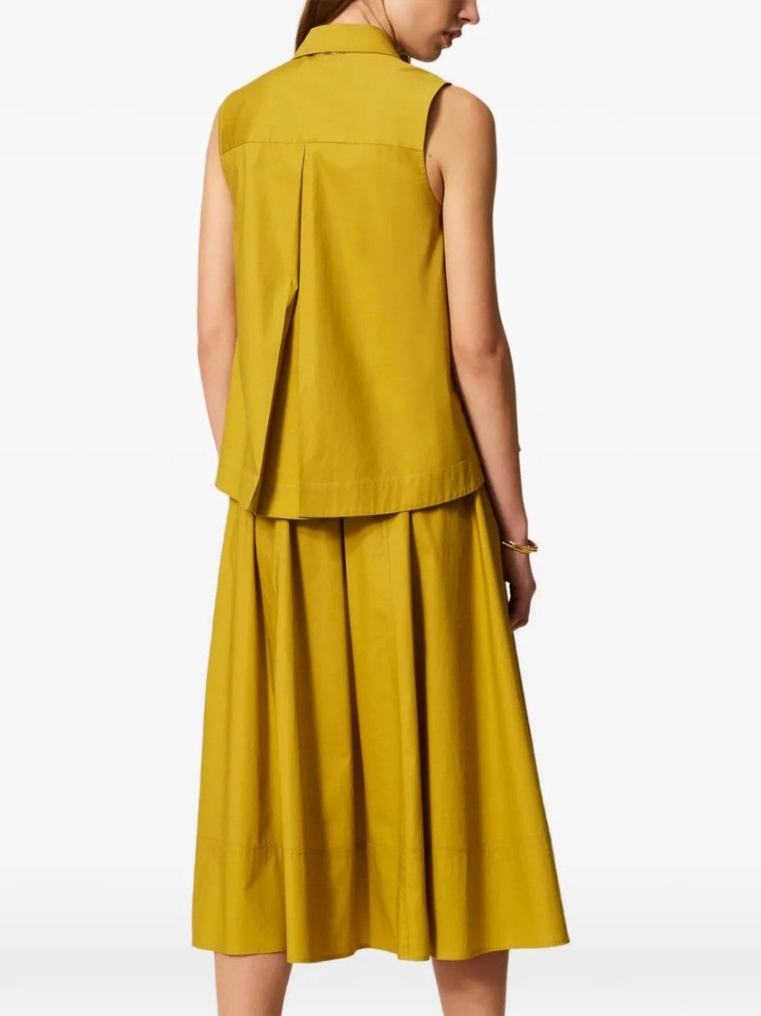 Twin-Set Midi Flared Button Down Front Skirt