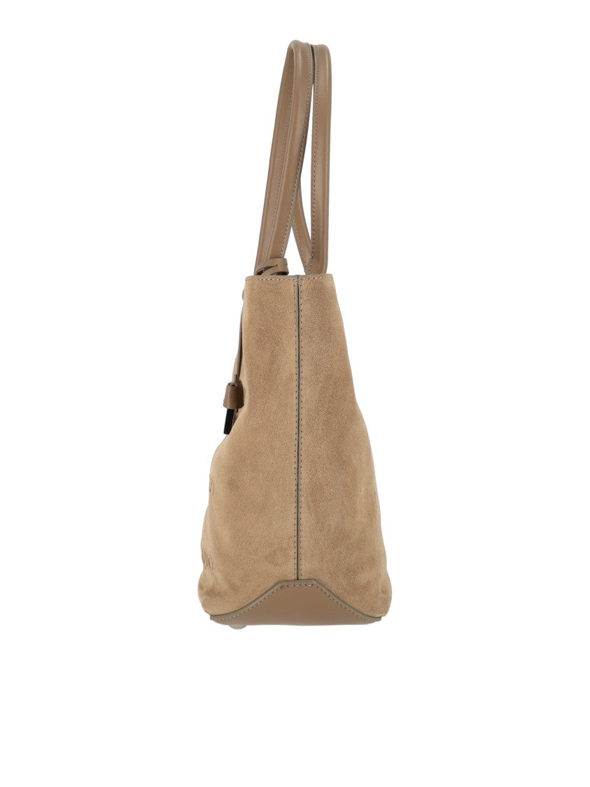 Hogan Medium Address Suede Tote Bag