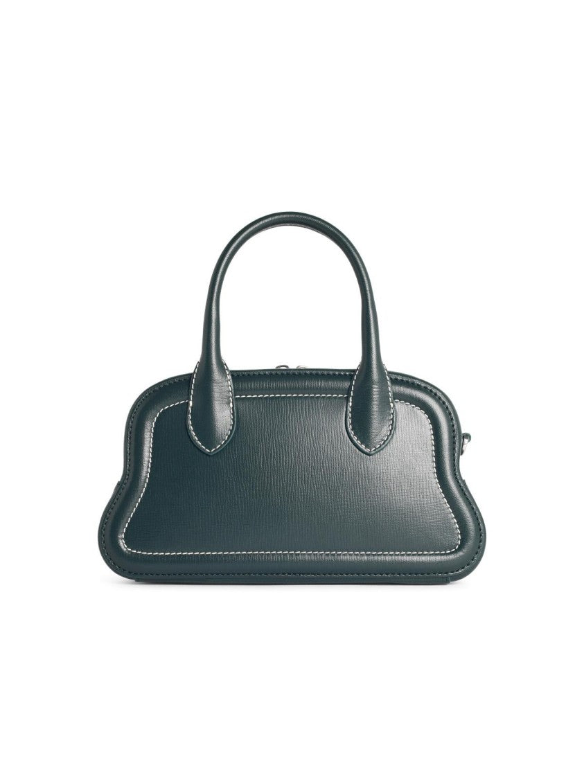 Bally 'Unda' Seaweed-Colored Garnet Leather Bag