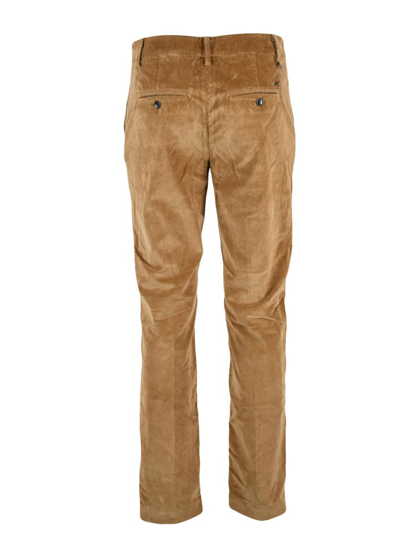 Mason's Beige Stretch Cotton-Blend Corduroy Pants