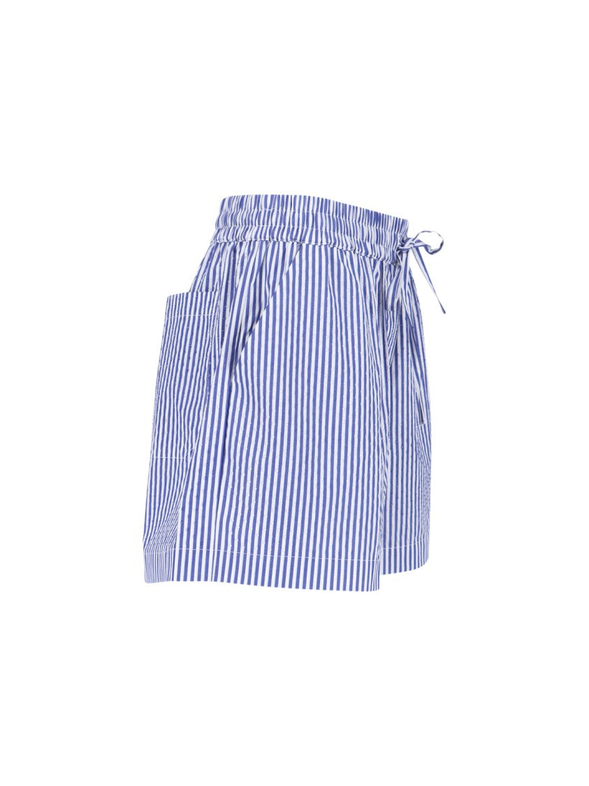 Parosh Blue Striped Shorts