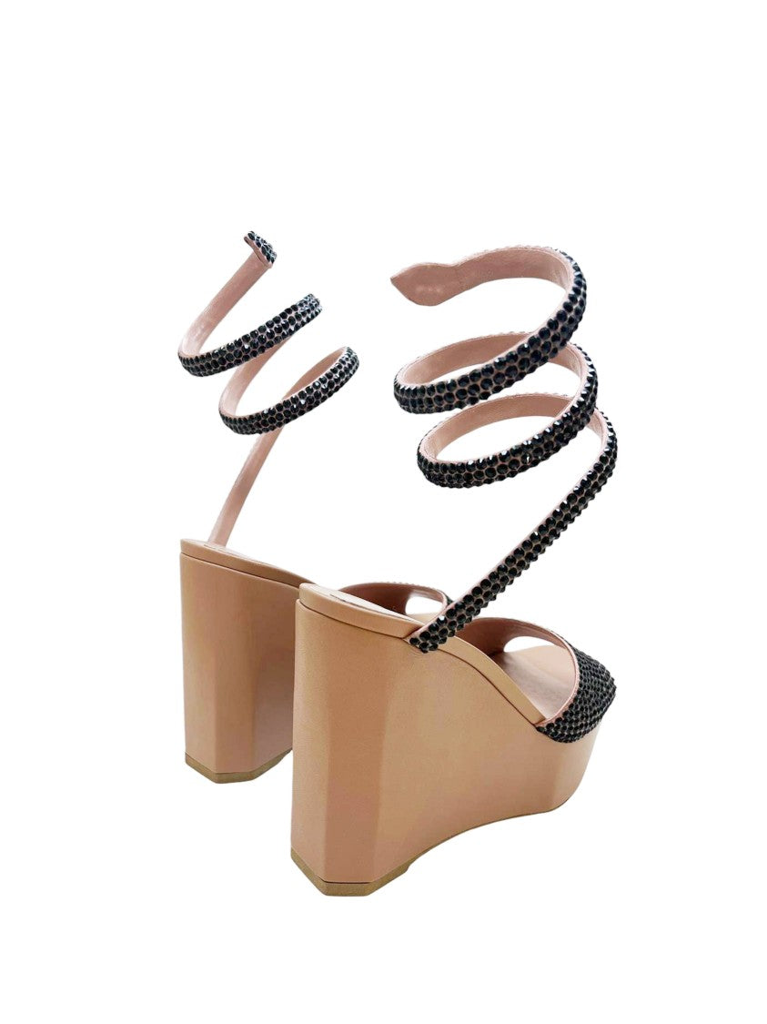 René Caovilla Petra Platform Wedges 125