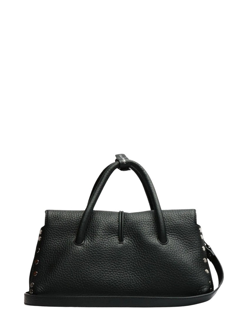 Zanellato Textured Leather Tote Bag With Silver-Tone Clasp