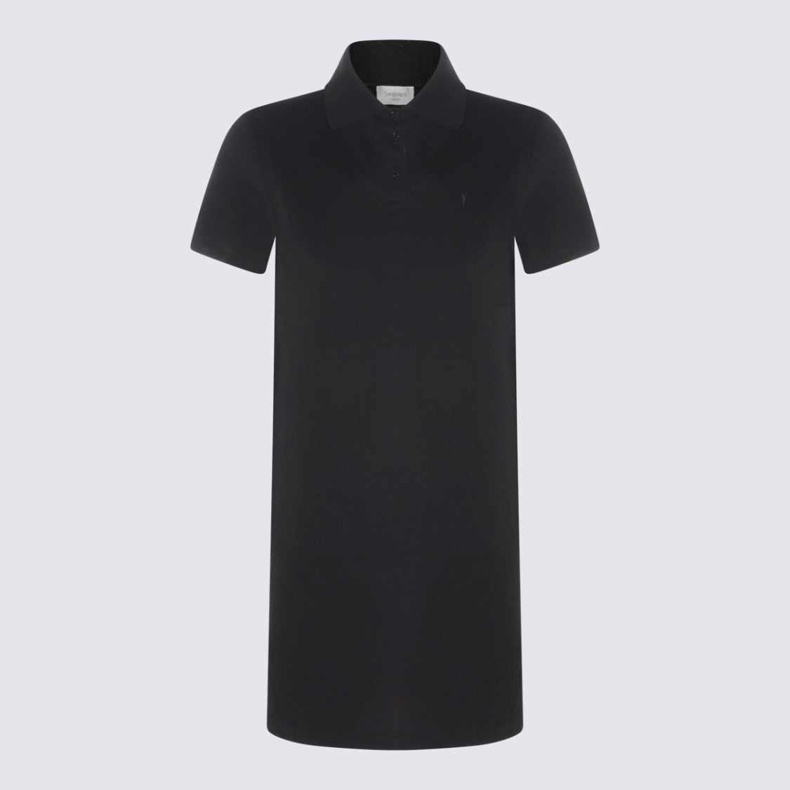 Saint Laurent Black Cotton Midi Dress
