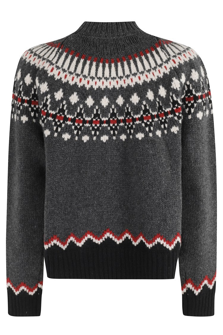 Alanui Round Neck Jacquard Knit Sweater