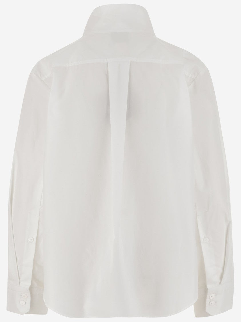 Patou High Collar Cotton Ascot Shirt