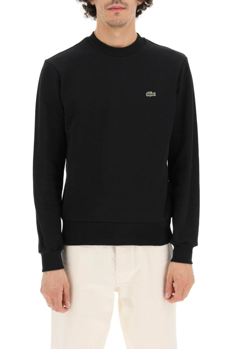 Lacoste Classic Crewneck Sweater With Embroidered Logo