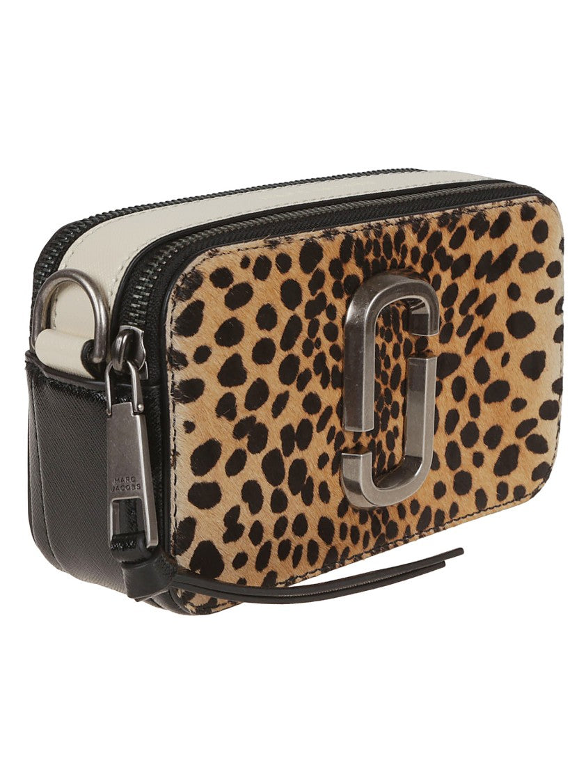 Marc Jacobs Compact Leopard Print Bag With Smooth Leather Accents