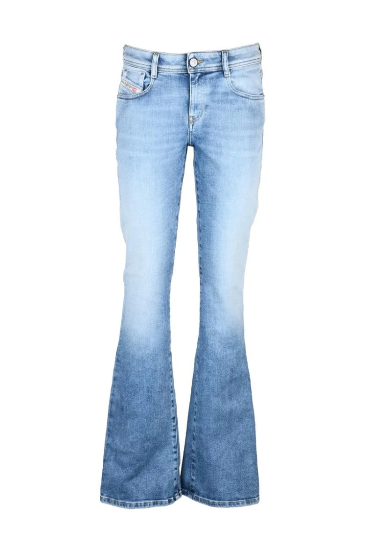 Diesel Light Blue Cotton Elastomultiester Elastane Women's Jeans