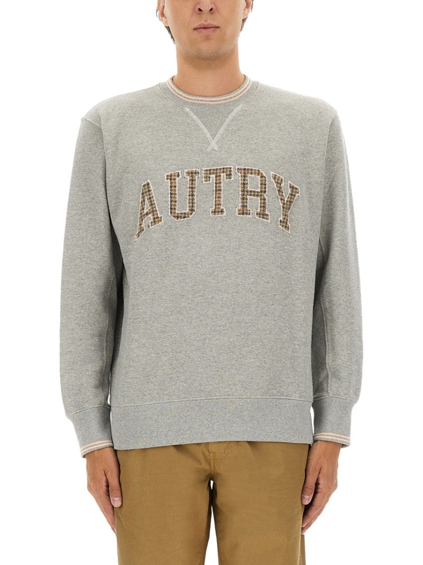 Autry Heather Grey Crew Neck Sweatshirt