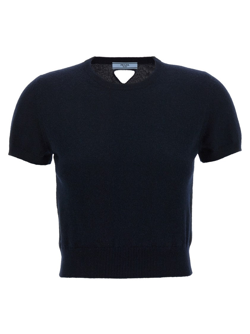 Prada Cut-Out Logo Sweater