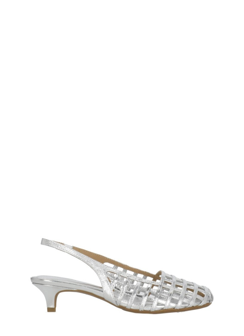 Ash Silver Enji Cut-Out Pumps