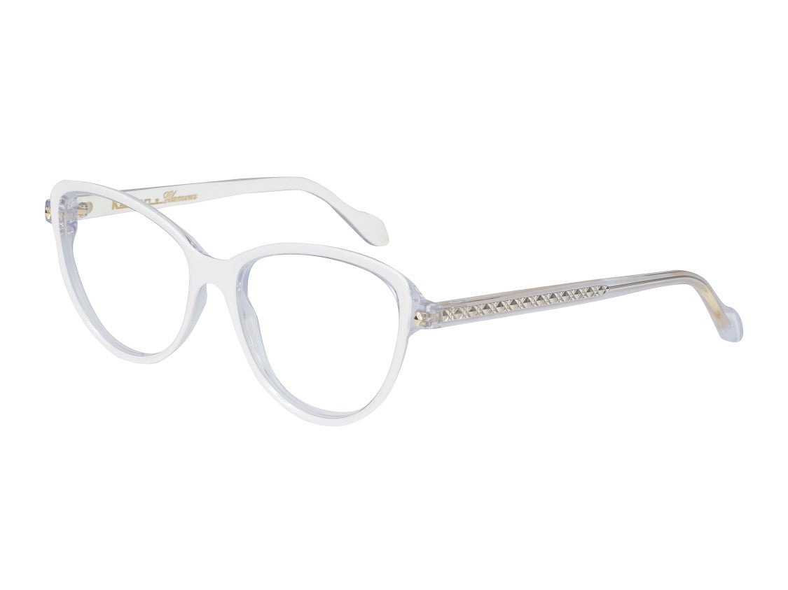 Kador Gold Melany Glamour-V Translucent Cat-Eye Eyeglasses