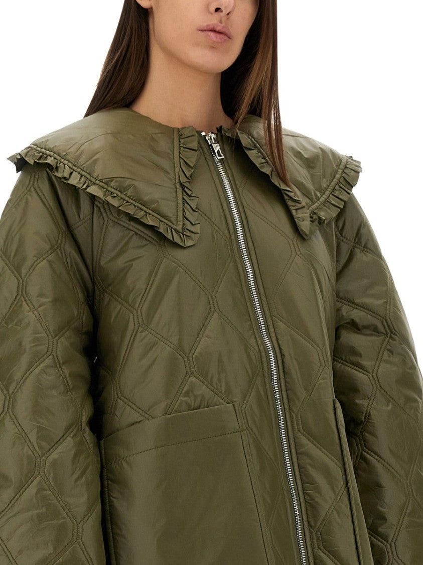 Ganni Quilted Midi Jacket