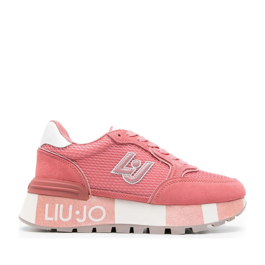 Liu Jo Pink Amazing 25 Vibrant Chunky Sole Lace-Up Sneakers