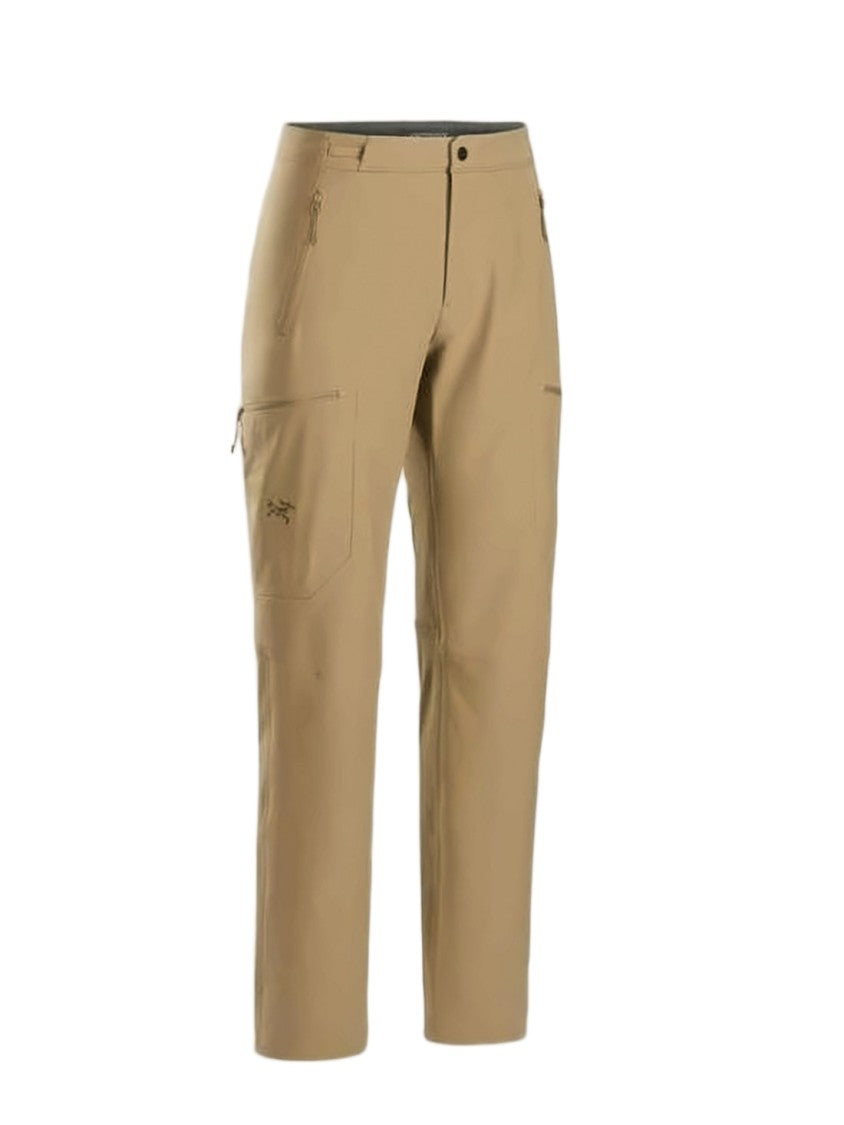 Arc'teryx Tailored Brown Straight Pants With Zippered Pockets And Mid-Rise Waist