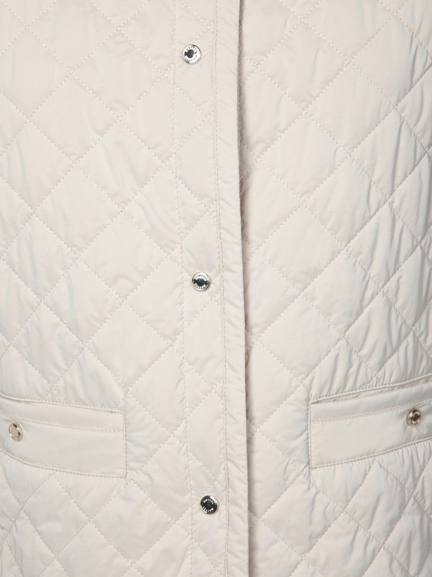 Moorer Quilted Beige Jacket With Tailored Fit