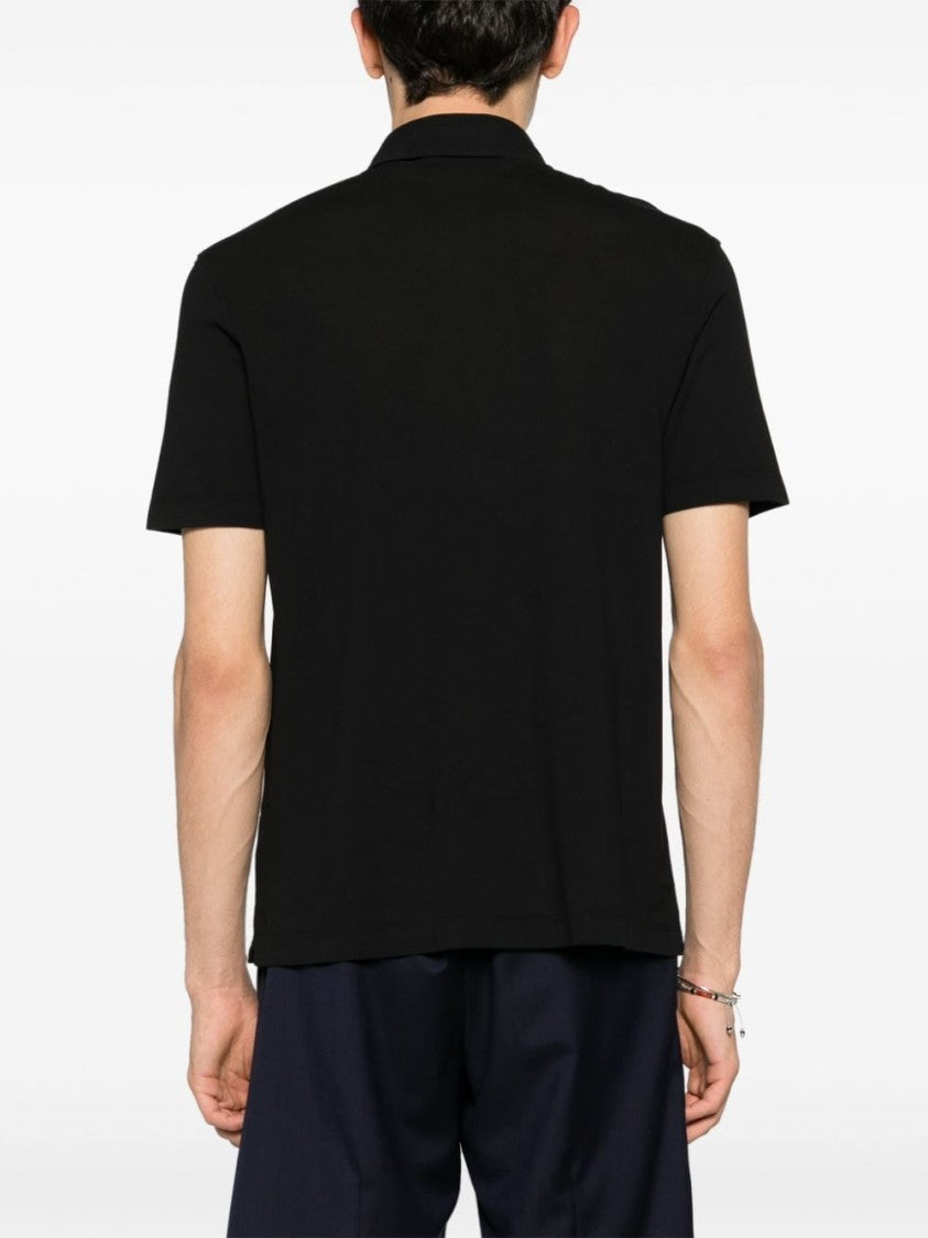 Drumohr Classic Short-Sleeve Logo Polo Shirt
