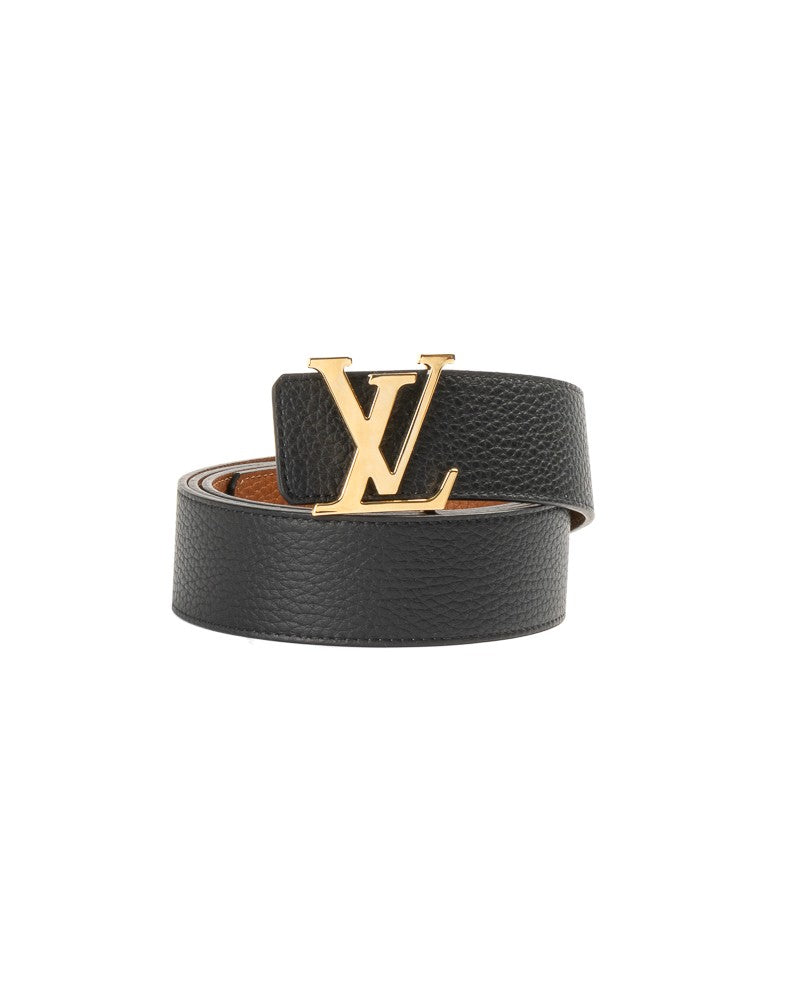 Louis Vuitton Black Reversible Initiales Leather Belt