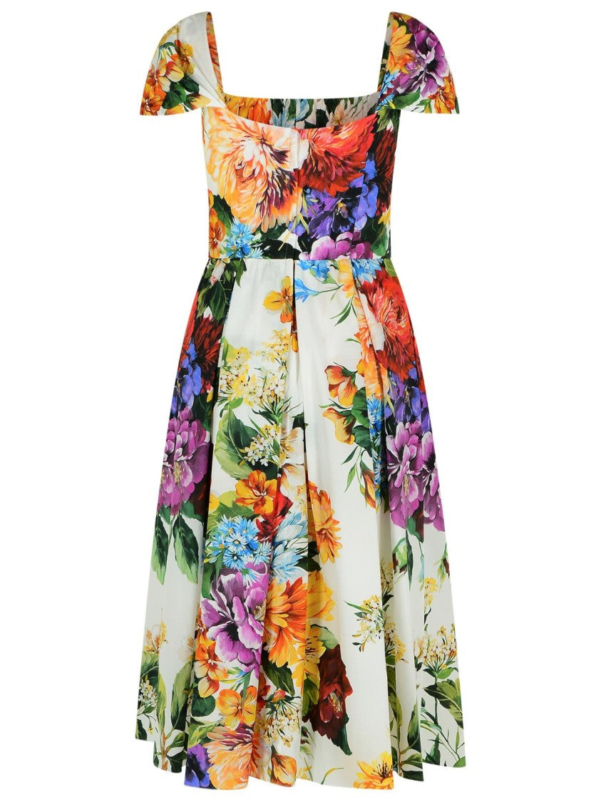 Dolce & Gabbana Fiorato' Multicolor Cotton Dress