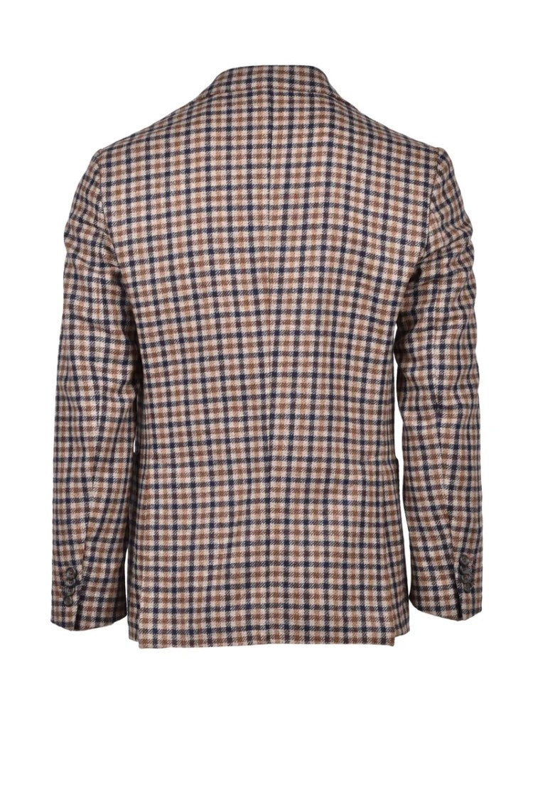 Andrea Barberi Rounded Jacket - Brown/Blue
