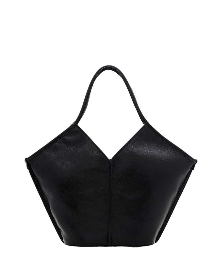 Hereu Geometric Silhouette Black Handbag