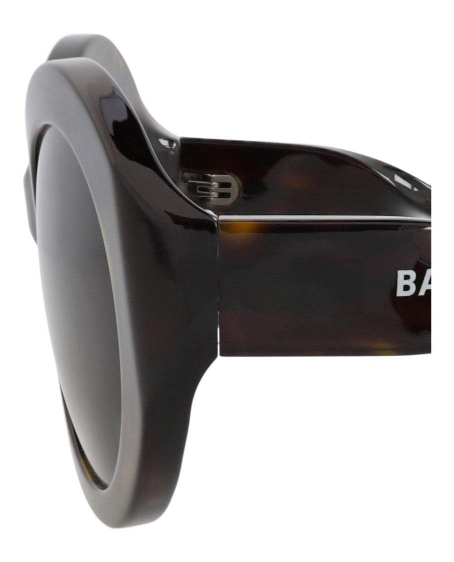 Balenciaga Tortoiseshell Round-Frame Acetate Sunglasses With Saddle Nose Bridge