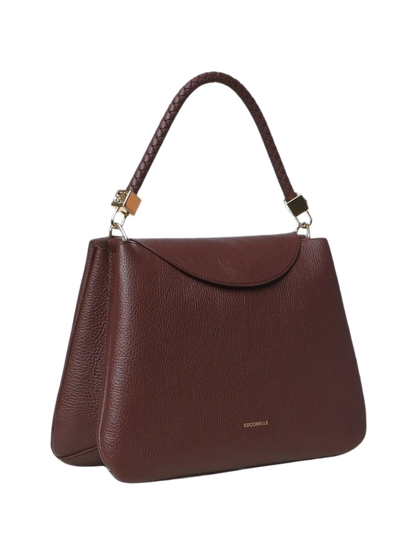 Coccinelle Tiggy Braided Handle Leather Handbag