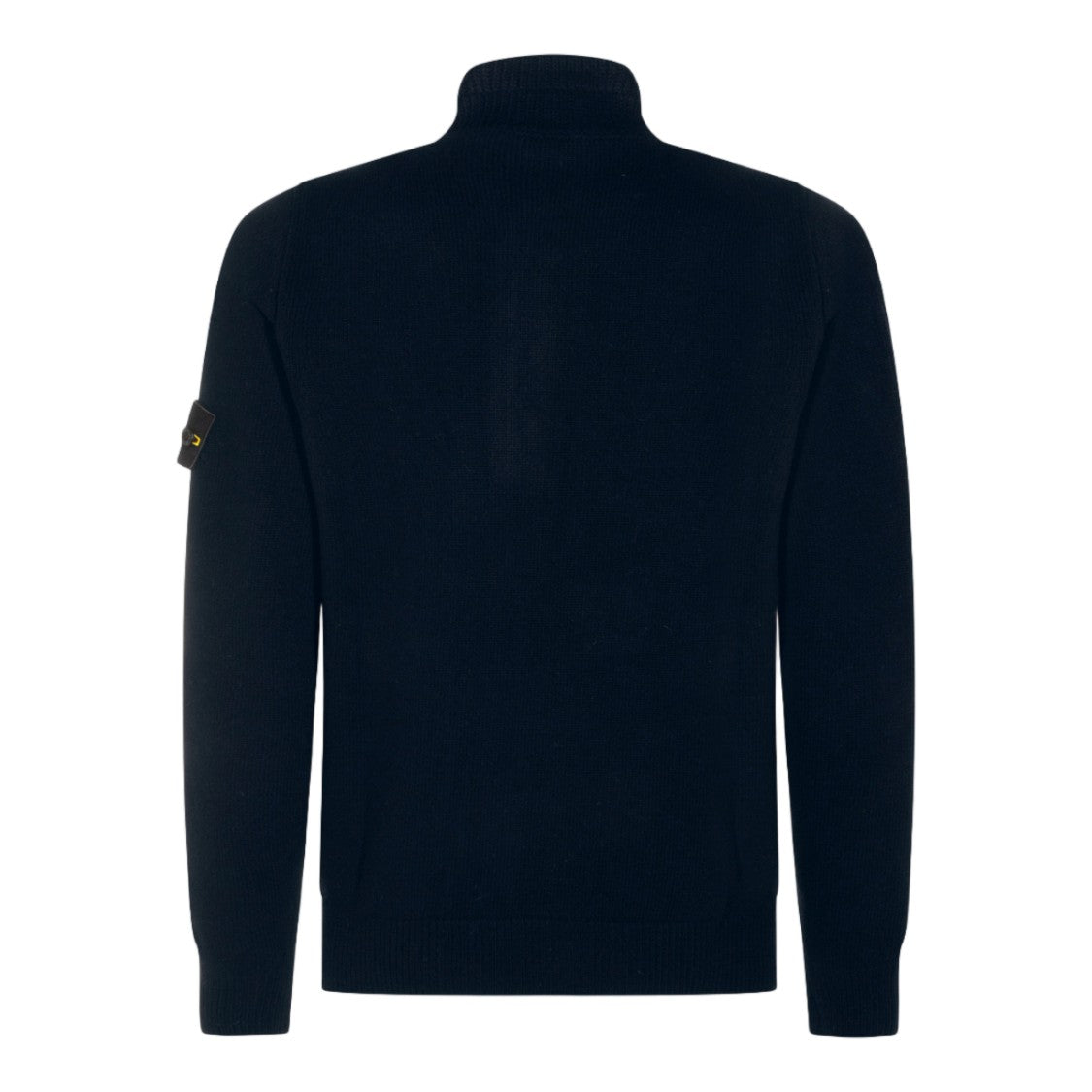 Stone Island High Collar Knit Sweater With Button Placket