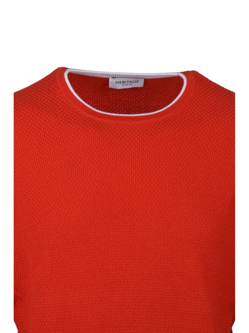 Heritage Red Cotton Sweater