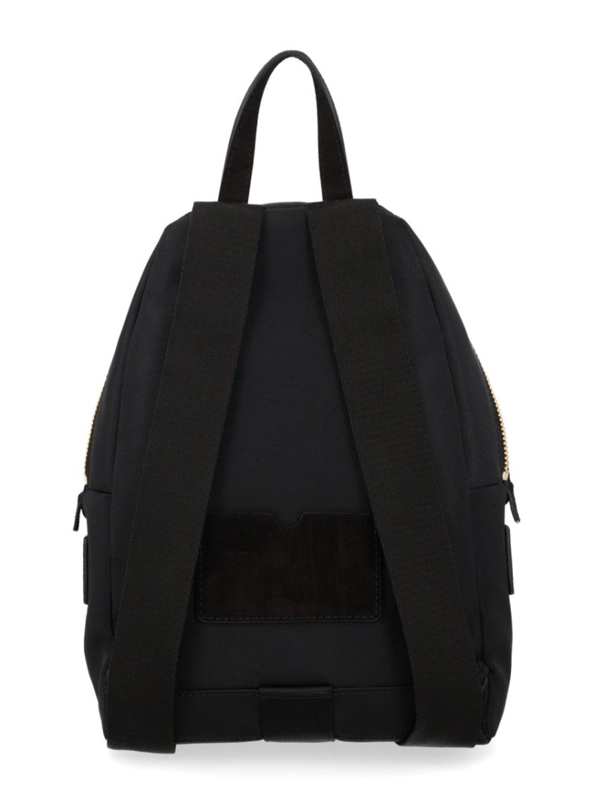 Moschino Gold Carry Me Vertical Logo Backpack