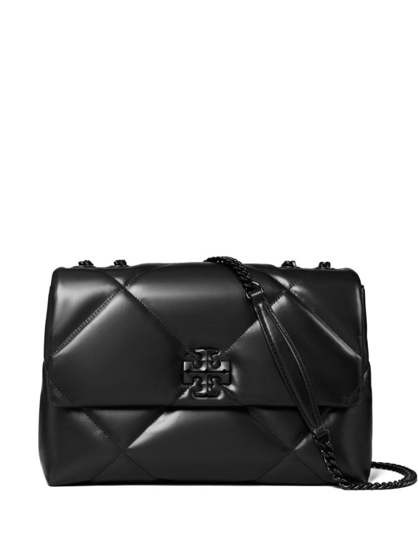 Tory Burch Black Kira Diamond Quilted Leather Shoulder Bag