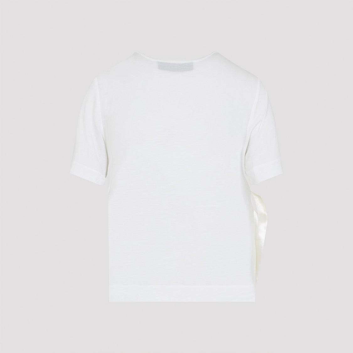Simone Rocha Soft Lyocell T-Shirt With Satin Ribbon Detail