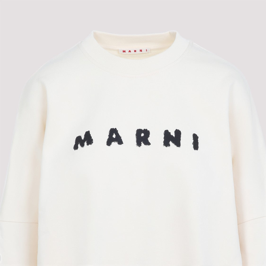 Marni Relaxed Fit White Cotton Sweatshirt