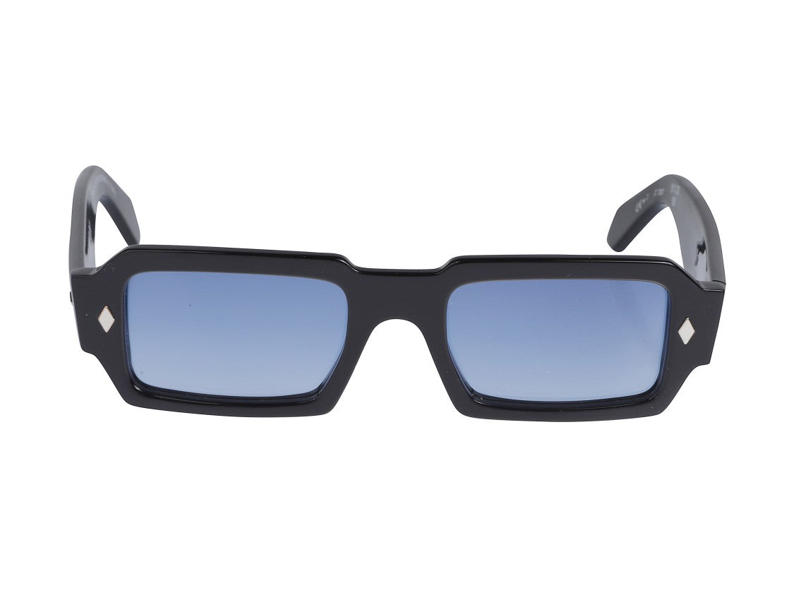 Kador Blue Rock Star Gradient Oversized Square Sunglasses