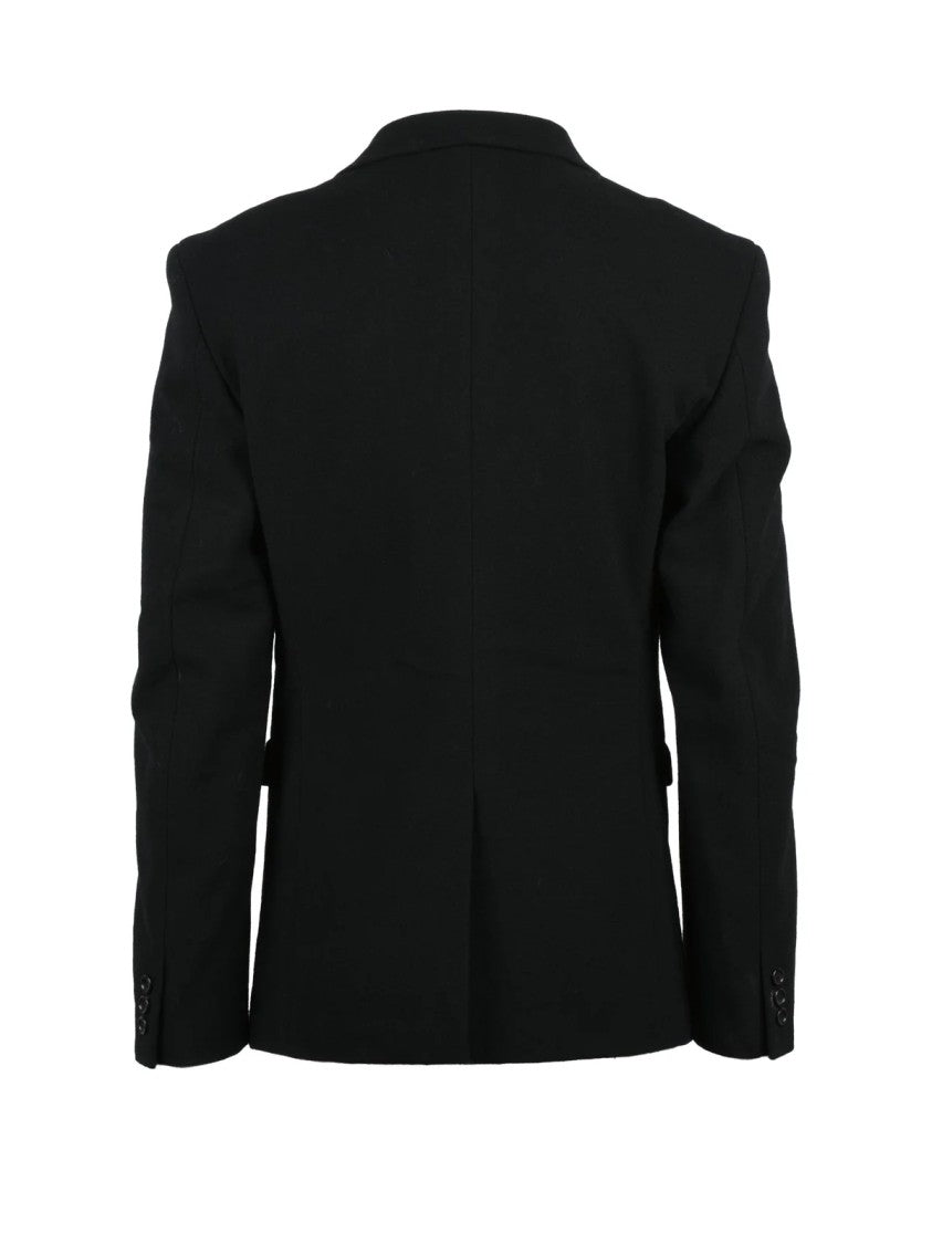 Comme Des Garçons Black Unlined Flap Pockets Wool-Blend Jacket