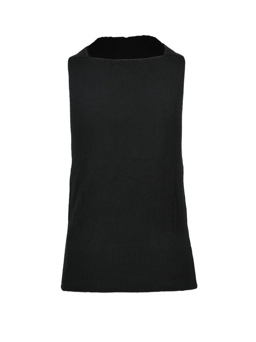 Vivienne Westwood Fitted Sleeveless Top With Ribbed Neckline And Emblem