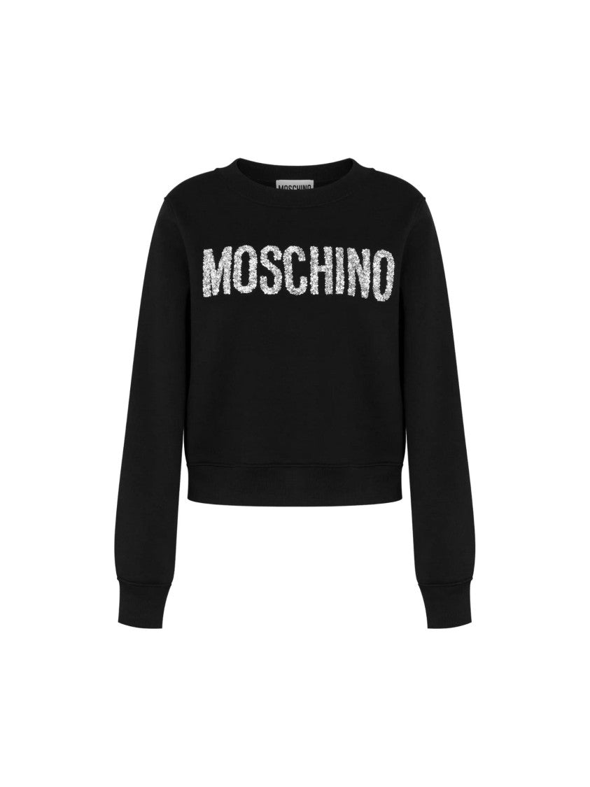 Moschino Black Organic Cotton Sweatshirt