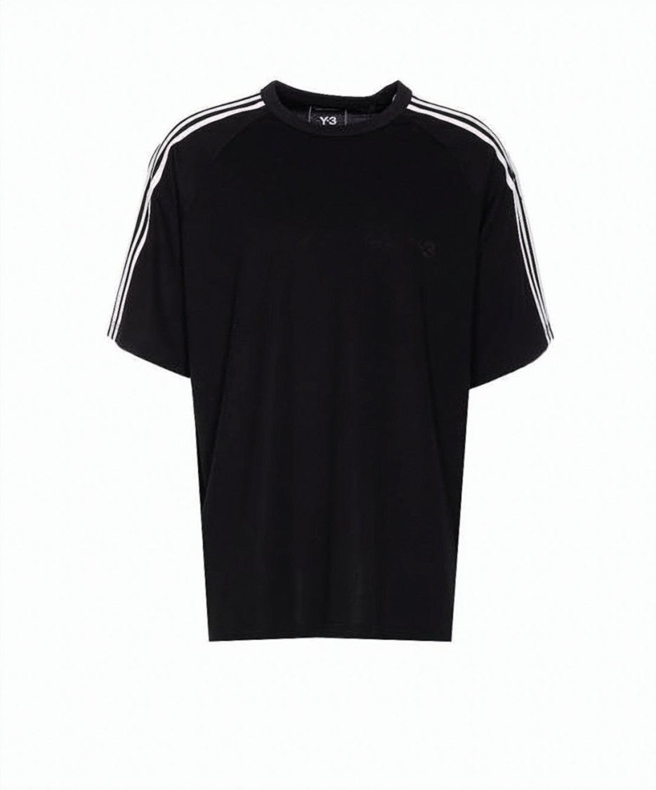 Y-3 Relaxed Fit Short-Sleeved Black Top