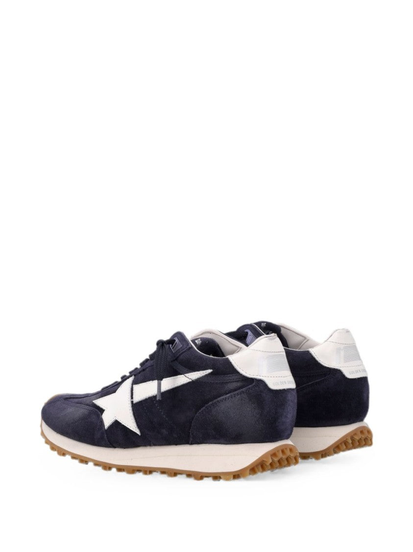 Golden Goose Navy Suede White Star Sneakers