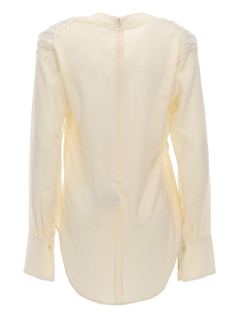 Victoria Beckham Silk Wide Cuffs Top