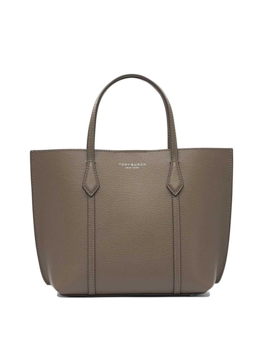 Tory Burch Textured Leather Small Tote With Design