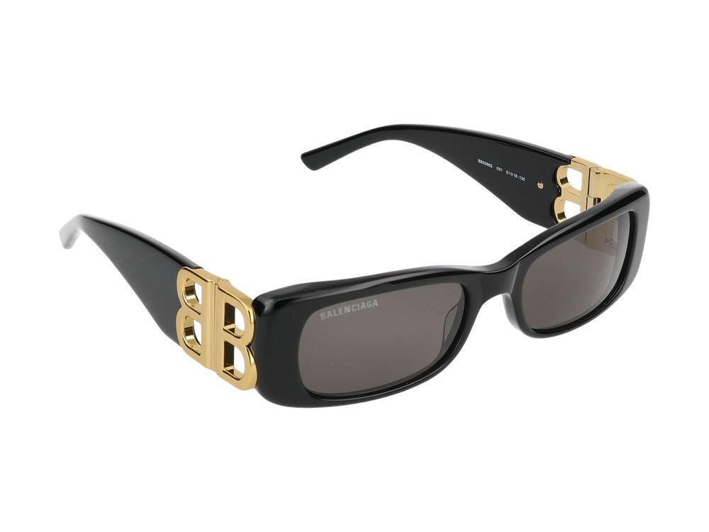 Balenciaga Sunglasses Bb0096s 001 Black Gold Grey 51/18/130